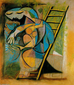 Pablo Picasso - Farmer-s wife on a stepladder