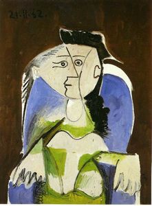 Pablo Picasso - Woman sitting in blue armchair