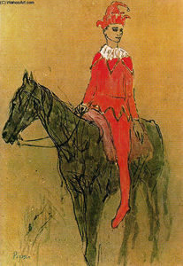 Pablo Picasso - Harlequin on the horseback