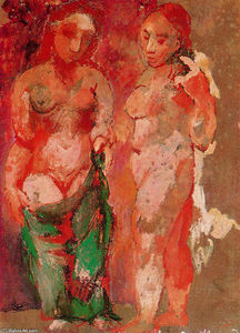 Pablo Picasso - Nude woman naked face and nude woman profile