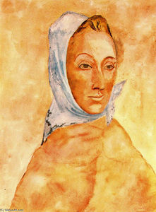 Pablo Picasso - Portrait of Fernande Olivier in headscarves