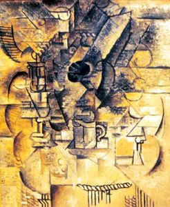 Pablo Picasso - Pedestal, glasses, cups, mandolin