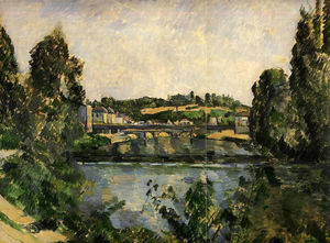Paul Cezanne - Bridge and Waterfall at Pontoise