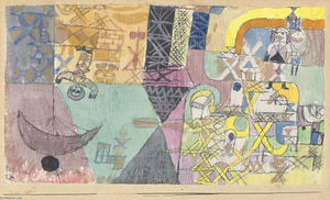  Art Reproductions Asian entertainers, 1919 by Paul Klee (1879-1940, Switzerland) | WahooArt.com