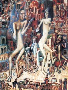 Pavel Filonov - Man and Woman (Adam and Eve)