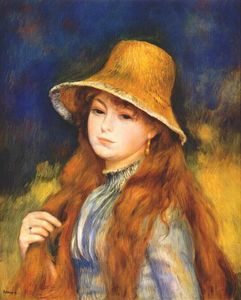 Pierre-Auguste Renoir - Girl with a straw hat