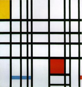 Order Oil Painting Replica Composition with Red, Yellow and Blue, 1942 by Piet Mondrian (1872-1944, Netherlands) | WahooArt.com