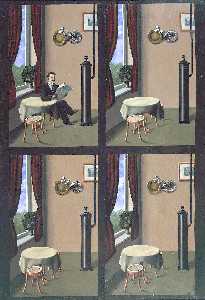 Rene Magritte - Man reading a newspaper