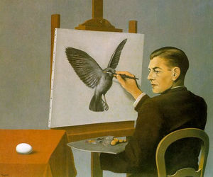 Rene Magritte - Clairvoyance (Self Portrait)