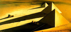 Salvador Dali - The Pyramids and the Sphynx of Gizeh