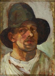 Theo Van Doesburg - Self portrait with hat