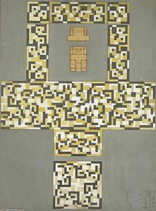 Theo Van Doesburg - Design for a tile floor, and entrance hall
