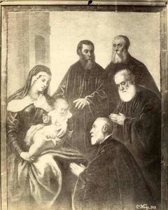 Tintoretto (Jacopo Comin) - The Virgin and Child with four senators