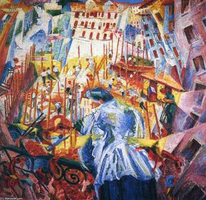 Umberto Boccioni - The Street Enters the House