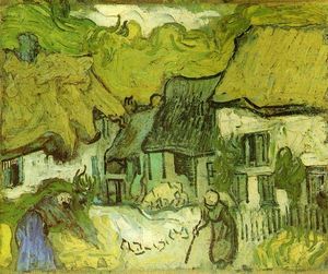 Vincent Van Gogh - Thatched Cottages in Jorgus