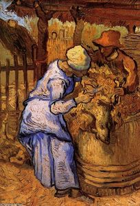 Vincent Van Gogh - Sheep-Shearers, The after Millet