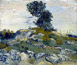 Vincent Van Gogh - The Rocks with Oak tree