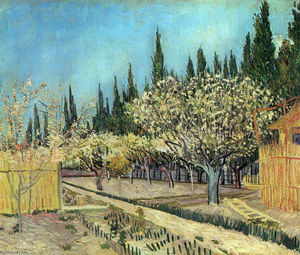 Vincent Van Gogh - Orchard in Blossom, Bordered by Cypresses