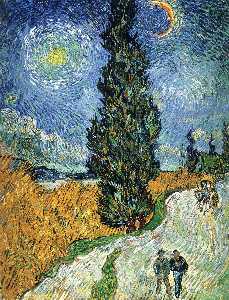 Vincent Van Gogh - Road with Cypresses