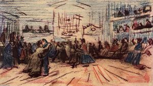  Artwork Replica Dance-hall, 1885 by Vincent Van Gogh (1853-1890, Netherlands) | WahooArt.com