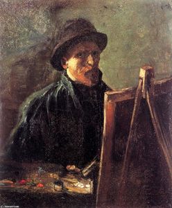 Vincent Van Gogh - Self-Portrait with Dark Felt Hat at the Easel