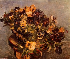 Vincent Van Gogh - Tambourine with Pansies