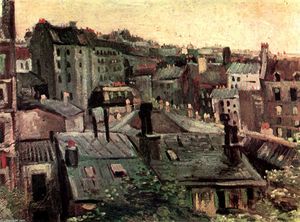 Vincent Van Gogh - View of Roofs and Backs of Houses