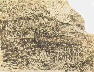 Vincent Van Gogh - Olive Trees in a Mountain Landscape