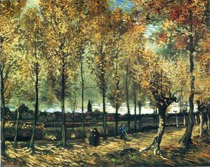 Vincent Van Gogh - Lane with poplars near Nuenen - (buy paintings reproductions)
