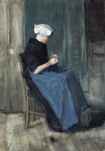 Vincent Van Gogh - Scheveningen Woman Knitting