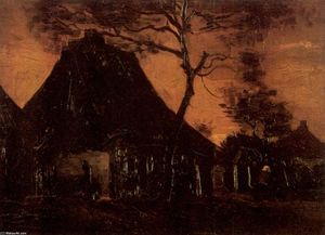 Vincent Van Gogh - Cottage with Trees