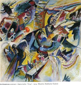 Order Art Reproductions Improvisation. Gorge, 1914 by Wassily Kandinsky (1866-1944, Russia) | WahooArt.com