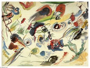 Wassily Kandinsky - Untitled (First abstract watercolor)