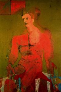 Willem De Kooning - Seated figure (male classical)