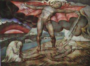 William Blake - Satan smiting Job with boils