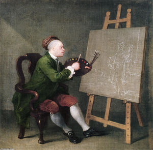 William Hogarth - Self portrait