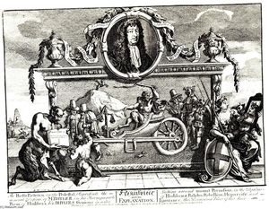 William Hogarth - Frontispiece and its explanation (Hurdibras)