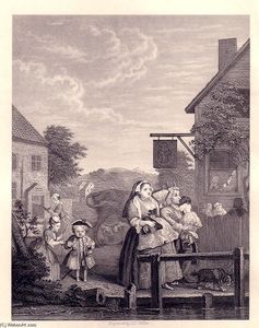 William Hogarth - Times of the Day: Evening