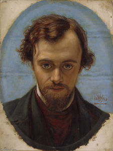 William Holman Hunt - Portrait of Dante Gabriel Rossetti