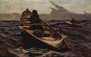  Oil Painting Replica Nebelwarnung (The Fog Warning), 1885 by Winslow Homer (1836-1910, United States) | WahooArt.com