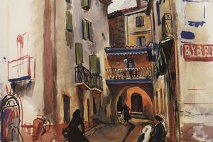 Zinaida Serebriakova - Collioure. A street with arch