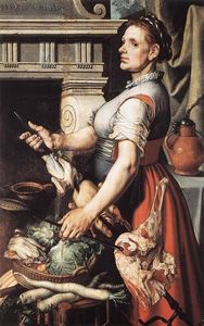 Pieter Aertsen - Cook in front of the Stove