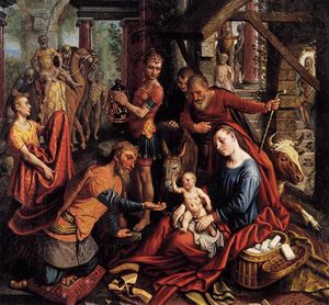 Pieter Aertsen - Triptych with the Adoration of the Magi (central panel)