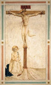 Fra Angelico - Crucifixion with St Dominic Flagellating Himself (Cell 20)