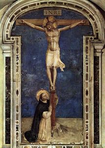 Fra Angelico - Saint Dominic Adoring the Crucifixion