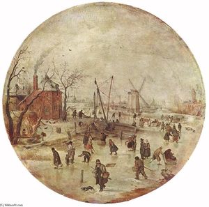 Hendrick Avercamp - Winter Landscape with Skaters