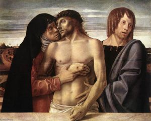 Giovanni Bellini - Dead Christ Supported by the Madonna and St John (Pietà)