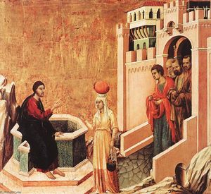 Duccio Di Buoninsegna - Christ and the Samaritan