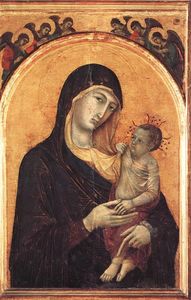 Duccio Di Buoninsegna - Madonna and Child with Six Angels