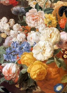 Jan Frans Eliaerts - Bouquet of Flowers in a Sculpted Vase (detail)
